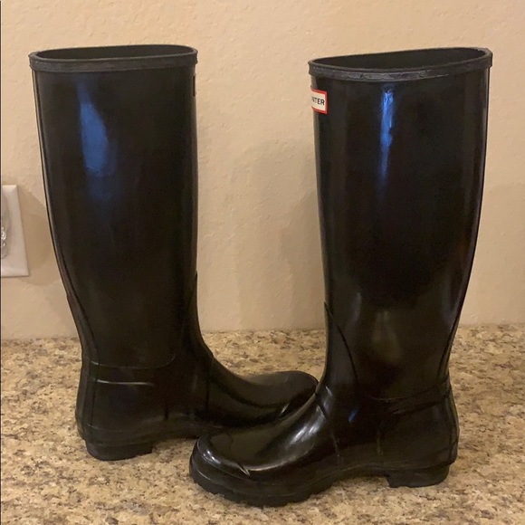 Hunter Tall Black Rubber Boots - Picture 5 of 15